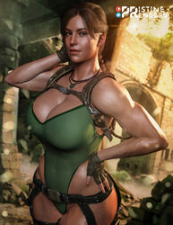 3d athletic athletic_female backpack belt biceps big_breasts braid breasts brown_eyes brown_hair busty call_of_duty cleavage female female_focus female_only fingerless_gloves holster lara_croft lara_croft_(cod) large_breasts leotard long_hair navel necklace pinup pinup_pose pose posing pristinerenders see-through tagme thigh_holster tomb_raider toned toned_female rating:Explicit score:50 user:droid377