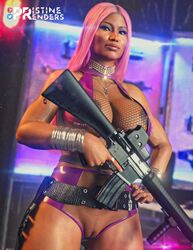 1girls 3d absurd_res ass big_ass big_breasts breasts call_of_duty call_of_duty_modern_warfare_2_(2022) cleavage dark-skinned_female dark_skin female female_only hi_res large_breasts lingerie nicki_minaj pink_hair pristinerenders real_person revealing_clothes skimpy skimpy_clothes solo thick_thighs thighs wide_hips rating:Explicit score:83 user:Crcole331