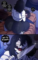 2boys 2femboys ass bed big_ass big_ass_(male) big_butt blackwhiplash bottom_heavy bottom_heavy_femboy bubble_ass bubble_butt butt bwl dark-skinned_femboy dark-skinned_male dark_skin femboy femboy_jeff_the_killer femboy_only girly huge_ass huge_butt interracial jeff_the_killer knife on_bed pale-skinned_femboy pale-skinned_male pale_skin shrunken_irises sitting_on_person tagme trap white_skin wide_eyed zander_(blackwhiplash) rating:Explicit score:538 user:Kirikokii