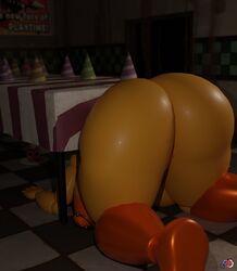 1girls 3d absurd_res animatronic anthro areolae ass ass_view bib big_breasts bird birthday_hat breasts chicken crouched crouching_female cupcake cupcake_(fnaf) curvy female female_only feversfm five_nights_at_freddy's five_nights_at_freddy's_2 gallus_(genus) hi_res mammal nipple_piercing nipples orange_nipples solo toy_chica_(fnaf) toy_chica_(love_taste) under_the_table wide_hips yellow_body rating:Explicit score:103 user:emanuelkkkkj