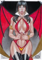 1girls 2023 bat_wings dynamite_comics ed_benes_studio female_focus female_only looking_at_viewer rudimar_patrocinio seductive_look solo_female solo_focus vampirella voluptuous voluptuous_female rating:Explicit score:10 user:Dragon98