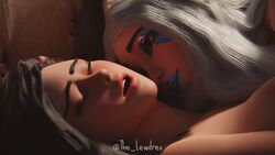 2girls 3d alternate_version_available areolae ark_(fortnite) black_hair blender blue_lipstick blue_makeup bottomless breasts close-up closed_eyes completely_nude completely_nude_female couch couch_sex duo epic_games female female_focus female_on_top female_only fingering fingering_partner fortnite high_heels highres laying_down laying_on_back laying_on_couch legs_up lesbian_sex lewdrex light-skinned_female light_skin lipstick long_hair looking_at_partner looking_pleasured makeup medium_breasts nipples nude nude_female on_couch on_top pleasure_face rox_(fortnite) sex shoes side_view thick_thighs topless watermark white_hair yuri rating:Explicit score:7 user:xKenox