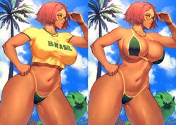 1girls ass_visible_through_thighs bob_cut brazilian curvy curvy_female curvy_figure eyewear female female_focus female_only giovanna_(guilty_gear) guilty_gear highleg highleg_panties highleg_swimsuit latina necklace red_hair short_hair solo solo_female solo_focus south_american spunkyramaz sunglasses tan-skinned_female tan_skin thick_ass thick_thighs thin_waist wide_hips rating:Questionable score:98 user:IMP0SSI8LE