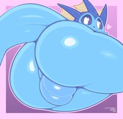 anthro ass backsack balls bara big_ass big_butt eeveelution femboy frumples gay generation_1_pokemon genitals heart huge_ass huge_butt looking_at_viewer looking_back looking_back_at_viewer male nintendo pokemon pokemon_(species) solo thick_thighs trap vaporeon rating:Explicit score:118 user:X6X8