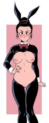 1girls bowtie breasts chichi dragon_ball dragon_ball_z embarrassed female nervous plumlewds reverse_bunnysuit sweatdrop wristcuffs rating:Explicit score:57 user:Patts