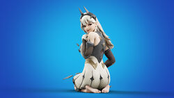 3d 3d_(artwork) blender_(software) blonde_hair dress feet female female_focus female_only fortnite kneeling lexa_(fortnite) on_knees pale-skinned_female pale_skin princess_lexa_(fortnite) red_eyes silver_hair sitting smile smiling smirk soles toes white_hair rating:Questionable score:22 user:NeverSeenMe