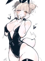 blank_background blonde_female blonde_hair blonde_hair_female bunny_costume bunny_ears bunny_girl bunny_tail choker female_only hair_bun hair_buns heart hearts_around_body hearts_around_head himiko_toga looking_at_viewer my_hero_academia perfect_body plain_background playboy_bunny playboy_bunny_costume playboy_bunny_leotard playboy_outfit seductive thick thick_ass thick_hips thick_legs thick_thighs toga_himiko usa37107692 white_background wide_ass wide_hips wide_thighs yellow_eyes rating:Questionable score:241 user:TemmieToga