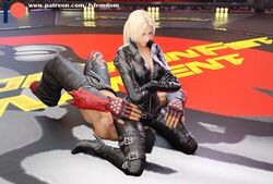 3d 3d_(artwork) absurdres arrogant asphyxiation assassin beaten blender blonde_hair boot_fetish boots calves catsuit cleavage confident crossed_arms crotch_smothering crush crushing dominant dominant_female domination dominatrix facesitting facesitting_through_clothes female_domination femdom fight fighting fighting_pose fighting_ring head_between_legs head_between_thighs helpless high_heel_boots high_heels highres humiliated humiliation jin_kazama jvfemdom kazama_jin leather leather_boots leather_clothing leather_gloves legs looking_at_another looking_down looking_pleasured mixed_wrestling muscular muscular_calves muscular_female muscular_legs muscular_thighs nina_williams ponytail red_face shirtless sitting_on_face sitting_on_person smug smug_face squeezing submission tekken thick_ass thick_thighs thighs wrestling rating:Questionable score:17 user:Jvfemdom