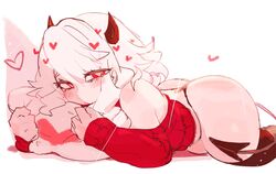 ass big_ass black_thong clothing cute demon demon_girl female heart helltaker looking_at_viewer modeus_(helltaker) no_pants red_eyes seductive solo sweater tagme thong usa37107692 white_hair rating:Questionable score:455 user:GusFringer