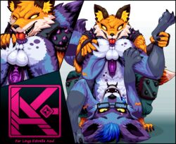  anal anthro anus blue blue_body bodily_fluids canid canine cum digital_media_(artwork) duo epic_games fennix fennix_(fortnite) fortnite fox fur gay genital_fluids genitals kaidart_abyssal kaidart_evallyssa licking lings lings_star male male/male mammal oral orange_body orange_fur paws penis pixel_(artwork) pixel_(disambiguation) procyonid raccoon rimming sex slime star tongue tongue_out  rating:explicit score: user:bot