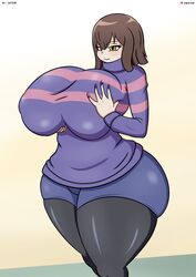 2d 2d_(artwork) 2d_artwork big_ass big_breasts clothed color curvy dibuctor female female_frisk female_only frisk huge_ass huge_breasts tagme undertale undertale_(series) voluptuous rating:Explicit score:93 user:Simp4lLife_