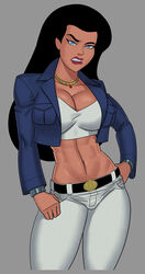 1girls belt big_breasts blonde_hair blue_eyes bracelet dc dc_comics dcau diana_prince female female_only justice_league navel necklace pants silver_bracelet solo solo_female sunsetriders7 tagme wonder_woman wonder_woman_(series) rating:Questionable score:79 user:Sadisekai129