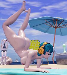 2girls 3d ass barefoot beach beach_chair being_watched big_ass blender blonde_hair bob_cut breasts bubble_butt closed_eyes completely_nude completely_nude_female cyan_hair exhibitionism feet feet_up female female_only flexible fortnite full_body headphones legs legs_up lennox_rose_(fortnite) light-skinned_female light_skin long_hair naked naked_female nipples nude nude_female outdoor_nudity outdoors outside pale_skin public public_nudity red_eyes relaxing sand sea short_hair skulrot sky soles thighs toes towel twintails two_tone_hair umbrella yuki_(fortnite) rating:Explicit score:26 user:FGjvkhvoijy