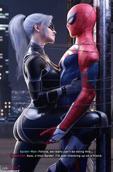 1boy 1boy1girl 1girls 3d black_cat black_cat_(insomniac) black_cat_(marvel) blender blue_eyes comic couple couple_(romantic) couple_love couples english_text felicia_hardy female fully_clothed insomniac_games itslaiknsfw laiknsfw latex leg_grab leg_up lovers male male/female marvel marvel_comics mask one_leg_up peter_parker romantic romantic_couple rope side_view sideboob spider-man spider-man_(insomniac) spider-man_(ps4) spider-man_(series) standing_on_one_leg straight text tied_up white_hair rating:Questionable score:288 user:LaikBTW