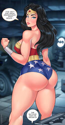 1girls ange1witch ass batman batman_(series) big_ass big_breasts black_hair blue_eyes bruce_wayne busty couple curvaceous curvy curvy_figure dat_ass dc_comics dialogue diana_prince eyebrows eyelashes eyes female female_only fully_clothed girlfriend hair hips hourglass_figure justice_league light-skinned_female light_skin lips long_hair looking_back offscreen_character rear_view slim_waist solo speech_bubble thick thick_hips thick_thighs thighs voluptuous voluptuous_female wide_hips wonder_woman wonder_woman_(series) rating:Questionable score:145 user:ShadowPain