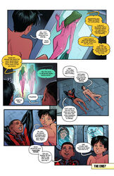 2boys 3girls after_sex android bottomless_male champions comic comic_page dark-skinned_female dark-skinned_male dark_skin dialogue female kamala_khan male marvel marvel_comics miles_morales ms._marvel ms._marvel_(kamala_khan) nadia_van_dyne nude_female nude_male sam_alexander speech_bubble spider-man_(miles_morales) spider-man_(series) spying teenager tracyscops viv_vision voyeur voyeurism wasp_(marvel) rating:Explicit score:12 user:xxladgolden