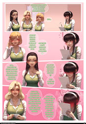 4girls black_hair blonde_hair blush blush_lines blushing_profusely camilla_(spy_x_family) clothed_female coffee_cup comic comic_page comic_panel cute english english_text female female_only fully_clothed hairband hairbow hearts_around_text light-skinned_female light_skin long_hair luminyu millie_(spy_x_family) office_lady page_2 page_number red_eyes sharon_(spy_x_family) solo solo_female speech_bubble spy_x_family writing yor_briar yor_forger rating:Questionable score:107 user:Quarks