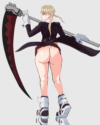 1girls big_ass blonde_hair bubble_ass bubble_butt long_ass maka_albarn mobi_mobi peace_sign skirt skirt_lift skirt_up soul_eater thong unaware upskirt v white_panties rating:Explicit score:151 user:Zabior