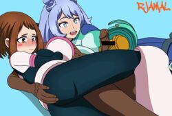 animated ass blush bodysuit boots clothed_female_nude_male dark-skinned_male female gif hero_outfit_(mha) jerking leg_wrap looking_at_another masturbation my_hero_academia naked_male nejire_hado nejire_hado_(hero_outfit) oc ochako_uraraka ochako_uraraka_(hero_outfit) penis rjamal threesome rating:Explicit score:36 user:therandomguy766