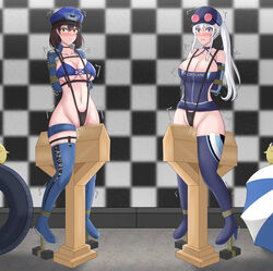 azur_lane baltimore_(azur_lane) bound bound_arms bound_hands brown_hair cum enterprise_(azur_lane) female_cum hands_behind_back hands_bound looking_at_viewer shoulder_wedgie silver_hair tier56 wedgie wedgies white_hair wooden_horse rating:Questionable score:25 user:Sjamk