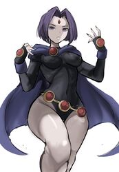 1girls bare_legs bare_thighs dc purple_eyes purple_hair rachel_roth rakeemspoon raven_(dc) short_hair superheroine teen_titans thick_thighs rating:Explicit score:116 user:TwistyTurnip