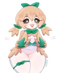 avian avian_humanoid bird bird_girl bird_wings brown_fur brown_hair chikomokii heart-shaped_pupils owl owl_girl owl_humanoid pokemon pokemon_(species) rowlet white_skin rating:Explicit score:47 user:SoChihiro