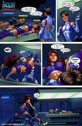 absolute_territory black_canary captured captured_heroine catfight comic creativore dc_comics drugged face_in_crotch girl_abs headscissor koriand'r miniskirt smothering starfire thighhighs unconscious wrestling rating:Questionable score:42 user:VelmaFan