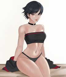 1girls ass bare_arms bare_legs bare_shoulders bare_thighs belly belly_button big_ass big_breasts big_butt black_eyes black_hair black_panties black_thong black_underwear blush boruto:_naruto_next_generations boruto:_two_blue_vortex butt child_bearing_hips choker cleavage collar curvaceous curvy curvy_body curvy_female curvy_figure ear_piercing earrings female female_focus female_only glasses hi_res high_resolution highres jacket jewelry large_breasts legs_together light-skinned_female light_skin lips lipstick looking_at_viewer makeup medium_breasts naruto naruto_(series) pale-skinned_female pale_skin panties perky_breasts pinup pixie_cut red_lips red_lipstick sarada_uchiha shounen_jump sitting solo solo_female solo_focus sweat sweatdrop sweating sweaty_thighs teenage_girl teenager thick_thighs thighs thighs_bigger_than_head thighs_together thong tomboy toned toned_female tubetop uchiha_sarada uchiha_symbol uchihaniray underwear undressing voluptuous voluptuous_female wide_hips rating:Questionable score:210 user:DarkShuriken