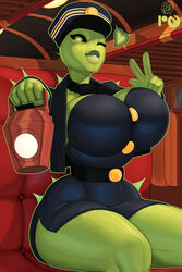 background big_breasts breasts cactuar cactus clothing female female_only hat heart huge_breasts humanoid jacket lantern master_cactuar monster_girl neozoa nz_naughty plant_girl scarf sitting solo solo_focus thick_thighs train train_conductor train_conductor_outfit train_interior world_of_final_fantasy rating:Questionable score:53 user:NZNaughty