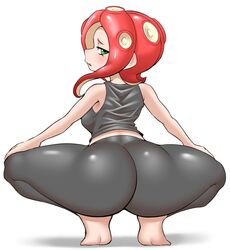 big_ass bubble_butt exercise light-skinned_female light_skin looking_at_viewer looking_back nintendo nobunagapero octoling octoling_girl peronattu red_hair splatoon splatoon_(series) squatting tagme tentacle_hair yoga yoga_pants rating:Explicit score:93 user:CursedImages