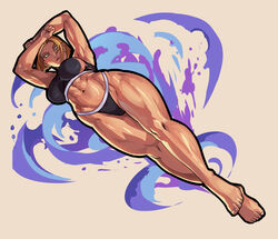 1girls abs absurd_res action_pose armpits athletic athletic_female barefoot blonde_hair blue_eyes busty cammy_white capcom equinox006 full_body hi_res hourglass_figure navel pose posing short_hair sports_bra street_fighter tagme thong toned toned_female underwear wide_hips rating:Explicit score:61 user:droid377