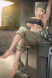 1girls arm_up armpit armpit_crease armpit_fetish armpit_musk armpit_peek armpits arms_up bandana bandanna barefoot big_breasts blonde_female blonde_hair blue_eyes breasts busty clothed feet female female_only fullmetal_alchemist fullmetal_alchemist_brotherhood gigantic_breasts huge_breasts large_breasts light-skinned_female light_skin looking_at_viewer mechanic mechanic_outfit mostly_clothed musk musky_armpit mute_(mute89539160) one_eye_closed revealing_clothes sandals seductive_eyes seductive_look sexy_armpits steam steaming_body sweat sweating sweaty sweaty_feet tagme tight_clothing underboob winry_rockbell rating:Questionable score:221 user:Fumeknight1