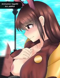 animal_ears animated breast_sucking brown_hair bunny_ears embarrassed female fur inverted_nipples lagomorph large_breasts long_hair nipple_suck nipples one_breast_out oral rwby segal03 sucking tagme velvet_scarlatina video z666ful rating:Explicit score:81 user:segal03