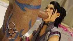 baraka blowjob blowjob_face dress dressed li_mei light-skinned_male looking_at_partner mortal_kombat mortal_kombat_11 mortal_kombat_1_(2023) partial_male sfm_hood tarkatan rating:Explicit score:49 user:hood_sfm