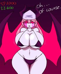 1girls 2023 big_ass big_breasts big_butt big_thighs bikini bikini_bottom bikini_top breasts breasts_bigger_than_head clothed clothed_female clothes_removed demon demon_girl demon_horns demon_humanoid demon_wings demonic female female_focus female_only fnf fnf_mods friday_night_funkin friday_night_funkin_mod full_comfort full_comfort_(strip_game) girls_reacting_to_bikini_(meme) horns looking_at_viewer massive_ass massive_breasts massive_butt massive_thighs mid-fight_masses mid-fight_masses_(fnf_mod) nun part_2 pink_body pink_breasts pink_eyes pink_hair pink_nipples pink_skin pink_wings sarvente_(demon_form) sarvente_(dokki.doodlez) sarvente_(fnf_mod) sarvente_(friday_night_funkin) simple_background solo solo_female strip_game stripping_game succubus swimsuit tagme talking_to_viewer text undressed wings rating:Explicit score:132 user:danktor