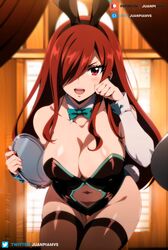 ai_generated bunny_ears bunny_girl bunny_tail erza_scarlet fairy_tail fake_animal_ears indoors juanpi_amvs large_breasts long_hair patreon patreon_username pixiv red_hair twitter_username watermark rating:Questionable score:99 user:Juanpi_AMVs