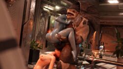 1boy 3d 3girls alien alien_girl asari ass belethor's_smut blue_skin breasts caught_in_the_act commander_shepard completely_nude erection female femshep hi_res interspecies krogan licking_penis mass_effect medium_breasts medium_hair miranda_lawson nipples nude oral penis samara sex shiny_skin threesome vaginal_penetration rating:Explicit score:54 user:Zomdra