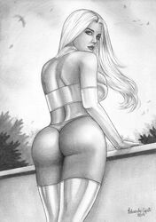 ass ass_focus big_breasts black_and_white breasts bubble_ass bubble_butt choker cleavage_overflow dat_ass eduardo_copati elbow_gloves emma_frost greyscale large_breasts marvel marvel_comics new_x-men sideboob thighhighs thong thong_panties white_queen x-men rating:Questionable score:4 user:Blueblaster69