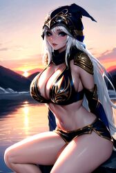 ai_generated ashe_(league_of_legends) big_breasts cixf huge_ass huge_breasts league_of_legends league_of_legends:_wild_rift looking_at_viewer riot_games sitting thick_thighs rating:Explicit score:26 user:cixf