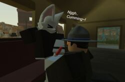  2boys 2males 3d blowjob comic cum cum_on_face cumshot_on_face furry gay roblox robloxian seth_the_cat_(character) seththefeline_(artist) source_request tagme trooperpl_(character)  rating:explicit score: user:datrooper