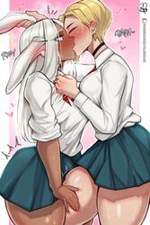 2girls almualim ass big_ass big_breasts big_thighs blonde_hair blush breasts closed_eyes female female_only huge_ass huge_breasts huge_thighs kissing lesbian long_hair miruko my_hero_academia red_hair rumi_usagiyama ryuukyuu saliva school_uniform schoolgirl short_hair skirt tatsuma_ryuuko thick_hips thick_thighs thighs white_hair yuri rating:Explicit score:222 user:Hopin_forsen