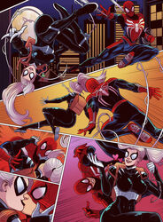 1boy 1boy1girl 1girls black_cat_(marvel) bodysuit chasing couple couple_(romantic) couple_love couples curvy curvy_female curvy_figure digital_media_(artwork) felicia_hardy female fully_clothed kissing love lovers male marvel marvel_comics mask masked_female masked_male night-spider nonude peter_parker ramartwork romantic romantic_couple spider-man spider-man_(series) superhero superheroine thick_thighs tight_clothes tight_clothing voluptuous voluptuous_female white_hair rating:Safe score:28 user:VEBbeast