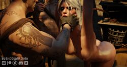 1girls 2boys ass blendguardian bondage bound captured captured_heroine ciri crinfrid_reaver gloves hand_on_mouth male nipples nude_female runny_makeup tagme tattoos the_witcher_(series) the_witcher_3:_wild_hunt rating:Explicit score:44 user:Zireaell