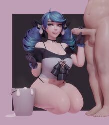 10_seconds 1boy 1girls 3d :p animated big_ass big_breasts blue_hair bucket condom condom_accessories condom_hair_ornament cum cum_bucket cum_drip cum_in_container gloved_handjob gloves gwen_(league_of_legends) half-closed_eyes handjob highres kittyyevil kneeling league_of_legends loop milking milking_penis on_knees partial_male partially_clothed pinup short_playtime shorter_than_10_seconds shorter_than_30_seconds shorter_than_one_minute simple_background sound thick_thighs tongue tongue_out twin_drills twintails used_condom used_condom_in_hair used_condoms video rating:Explicit score:1488 user:pikachu27093