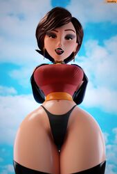 3d 3d_(artwork) big_breasts black_lipstick blender_(software) choker elastigirl elbow_gloves female female_focus female_only gloves helen_parr large_breasts low-angle_view makeup milf mommy_kink pubic_hair short_hair smitty34 the_incredibles thick_thighs thigh_boots thighhighs thighs thong tight_clothing tongue_out voluptuous voluptuous_female wide_hips rating:Questionable score:497 user:smitty34