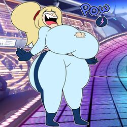 bodysuit boob_window clothed fat female female_only huge_ass huge_breasts mario_(series) mario_kart metroid nintendo no_bra public public_nudity ripped_clothing samus_aran teaset_haliley zero_suit_samus rating:Explicit score:13 user:fridayth34th