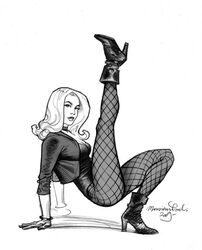 1girls black_canary dc dc_comics dinah_lance female female_focus female_only heroine monsieurpaul pose posing thick_thighs rating:Explicit score:4 user:Sotato56