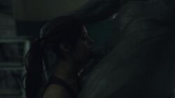 blowjob capcom claire_redfield claire_redfield_(jordan_mcewen) deepthroat huge_cock monster monster_cock mr_x penis resident_evil resident_evil_2 resident_evil_2_remake stephanie23 tagme tyrant rating:Explicit score:32 user:calebe102015