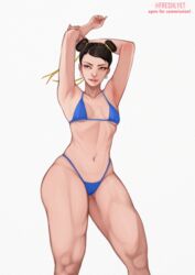 1girls asian asian_female bikini chun-li freshlyet muscular muscular_female street_fighter street_fighter_6 thick_thighs rating:Explicit score:36 user:freshlyet