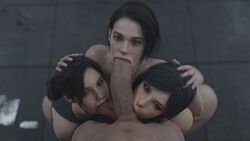 1boy 3d 3d_(artwork) 3girls ada_wong ass ball_suck ball_sucking ballsack big_ass big_penis black_hair blowjob blowjob_face blue_eyes brown_hair claire_redfield claire_redfield_(jordan_mcewen) collaborative_fellatio fellatio female female_focus fffm_foursome foursome giver_pov hand_on_another's_head harem huge_cock jill_valentine jill_valentine_(sasha_zotova) kneeling large_penis light-skinned_female light-skinned_male looking_at_viewer looking_up male male_pov multiple_girls oral penis pov pov_eye_contact resident_evil stephanie23 straight sucking_testicles teamwork triple_fellatio rating:Explicit score:266 user:calebe102015